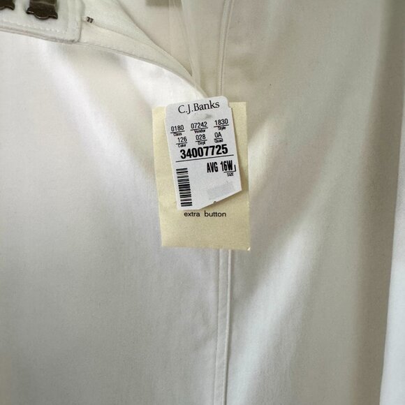 C.J. Banks White‎ Stretch Scooter Skirt (16W) - Picture 8 of 10